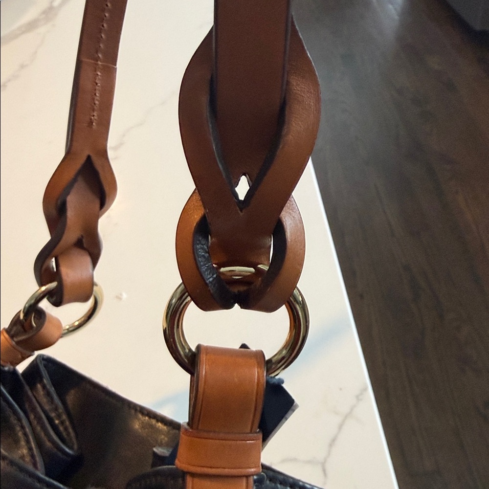 Dooney & Bourke Black and Brown Leather Bag - Picture 12 of 13